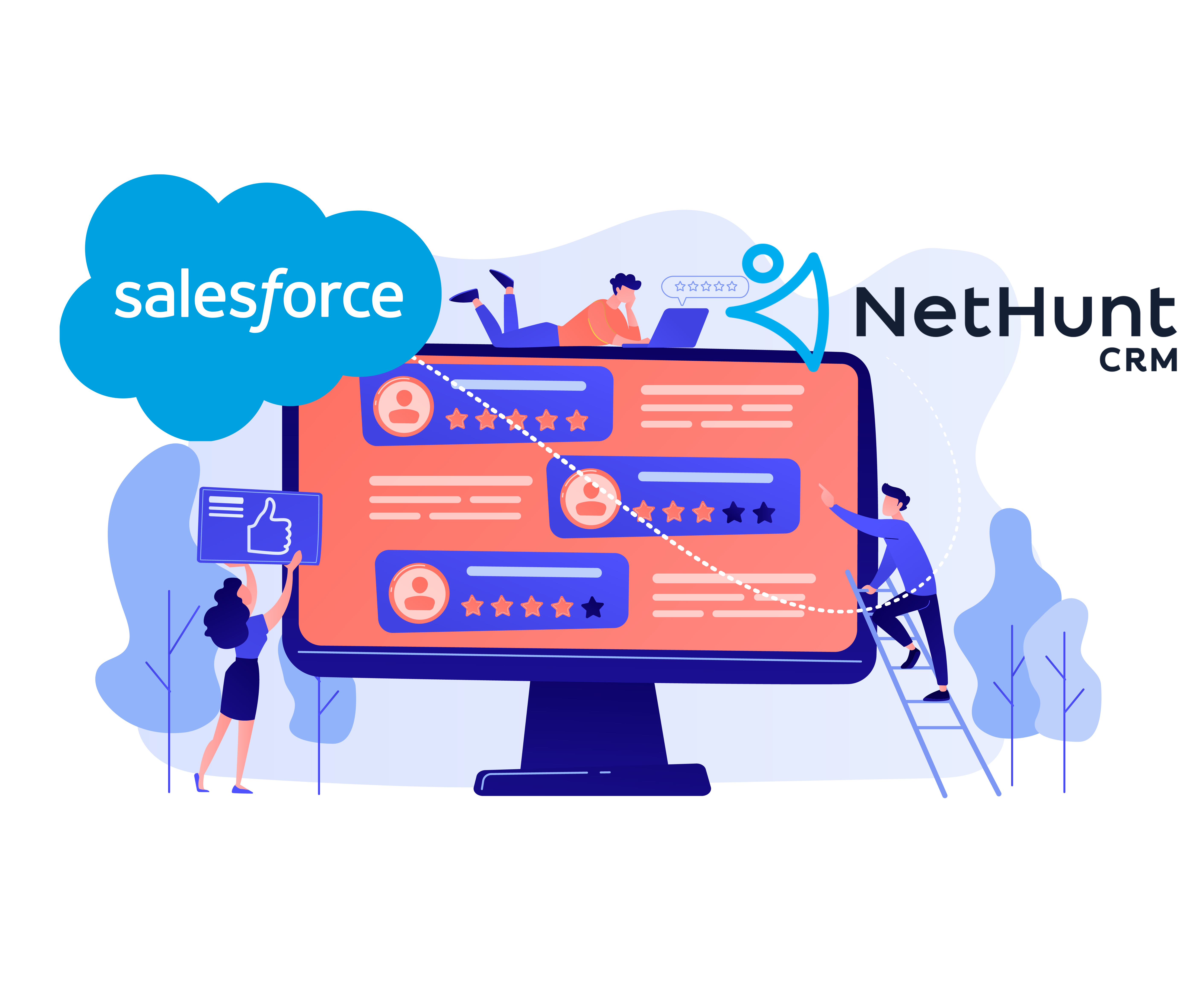 Salesforce vs NetHunt CRM